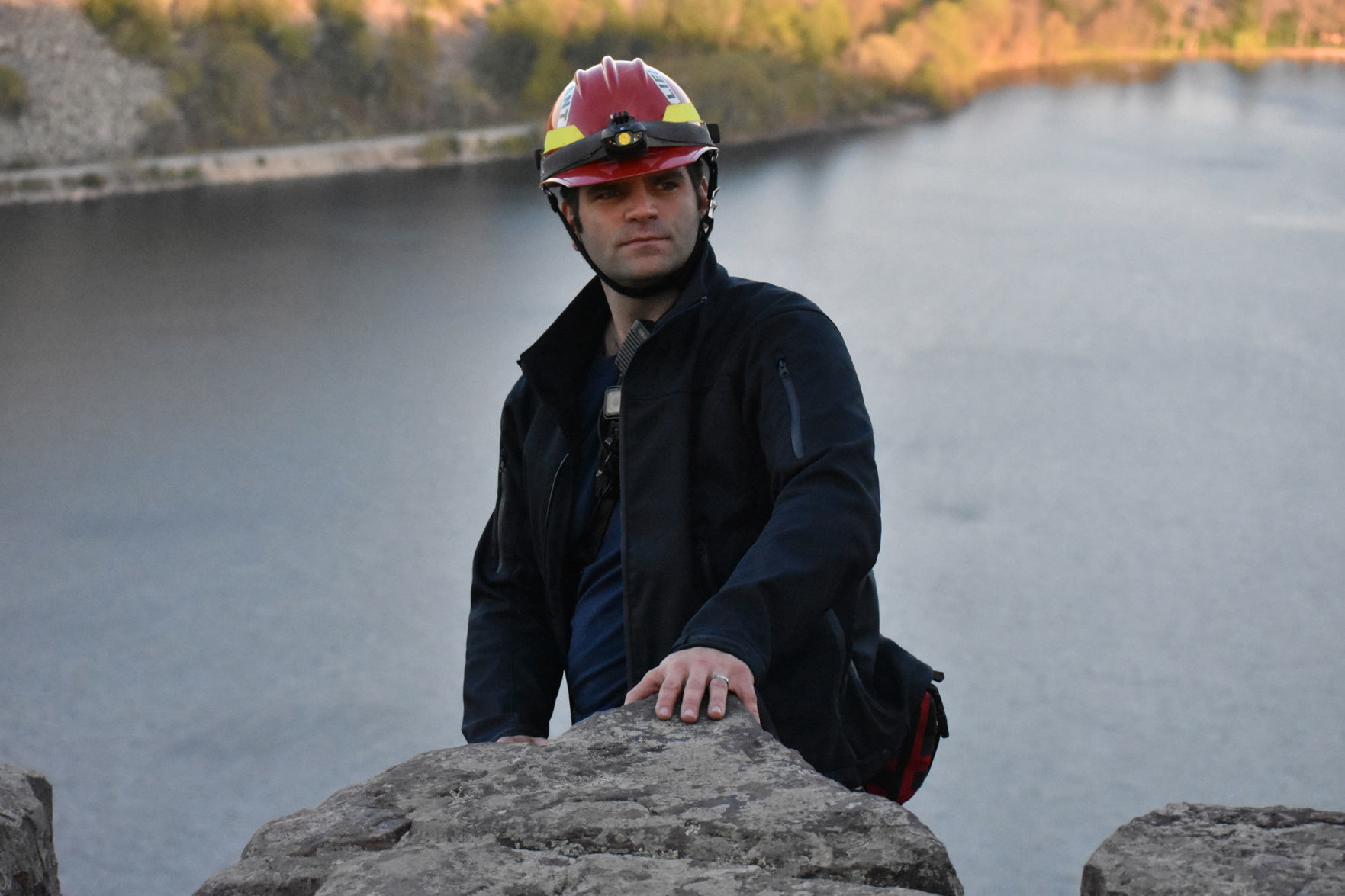 Lt. Mark Willer on the bluffs